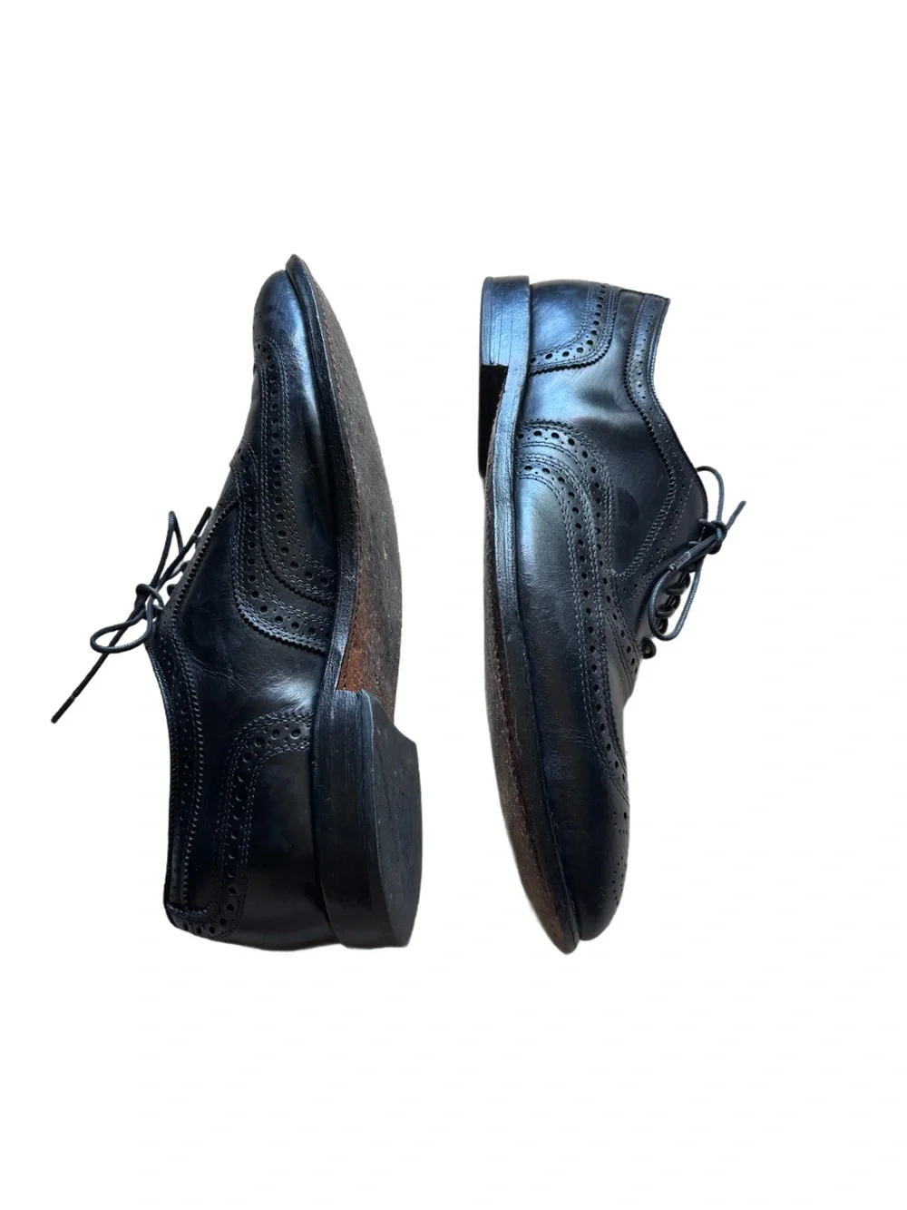Allen Edmonds 6205 Full Brogue Oxford Wingtip Black Calf/Black Men’s US Sz 12D